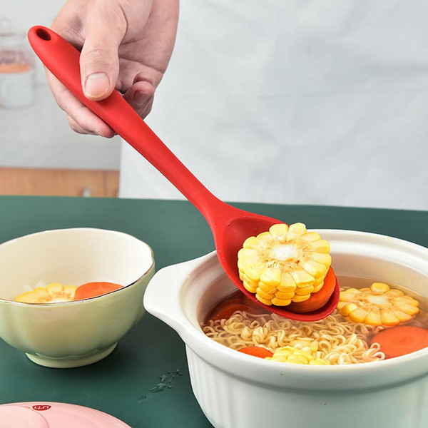 Non Stick Heat Resistant Long Red Silicone Spoon (5).jpg