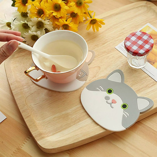 Cat Shaped Tea Coaster Cup Mat (8).jpg