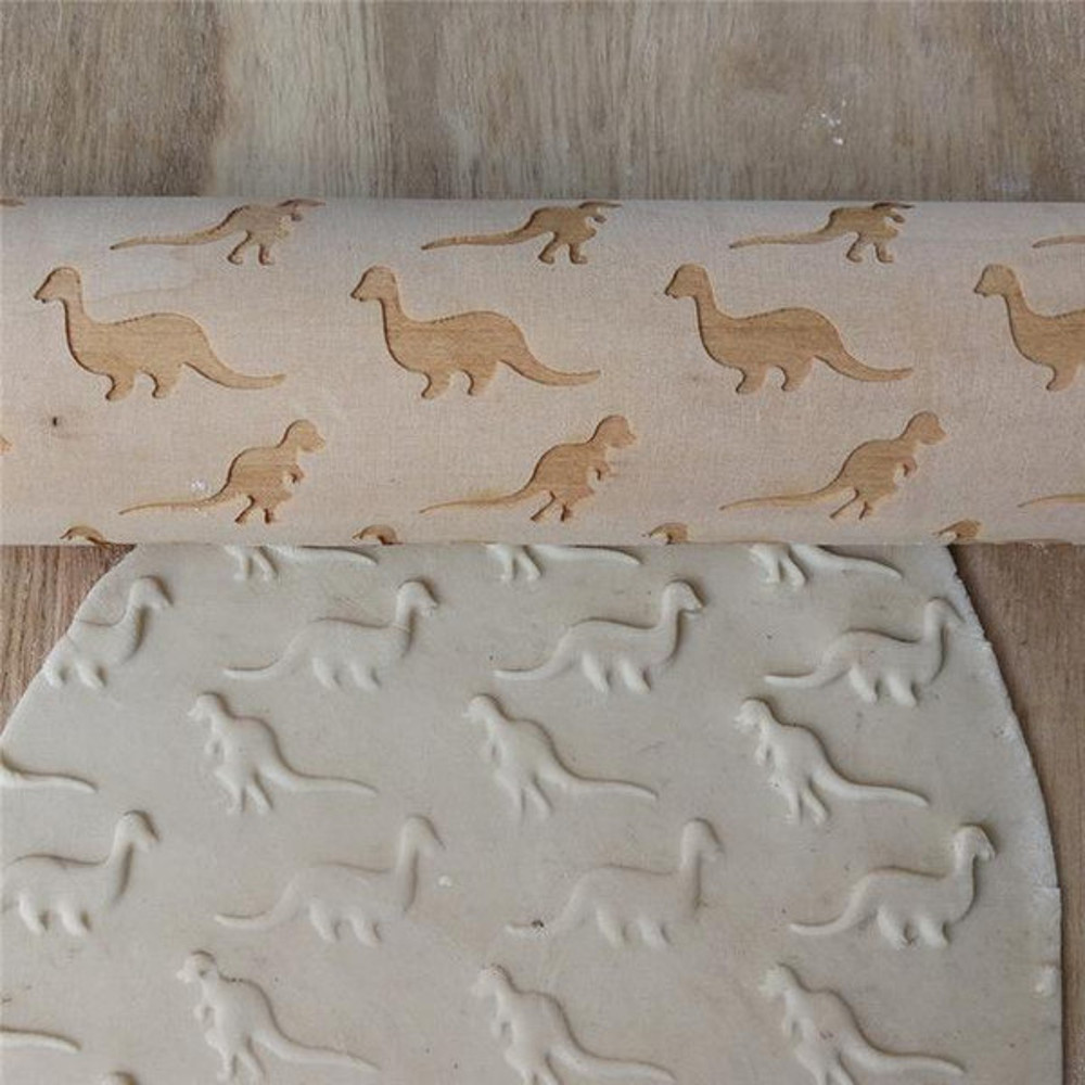 Pet Lover 3D Rolling Pin Dino Pattern