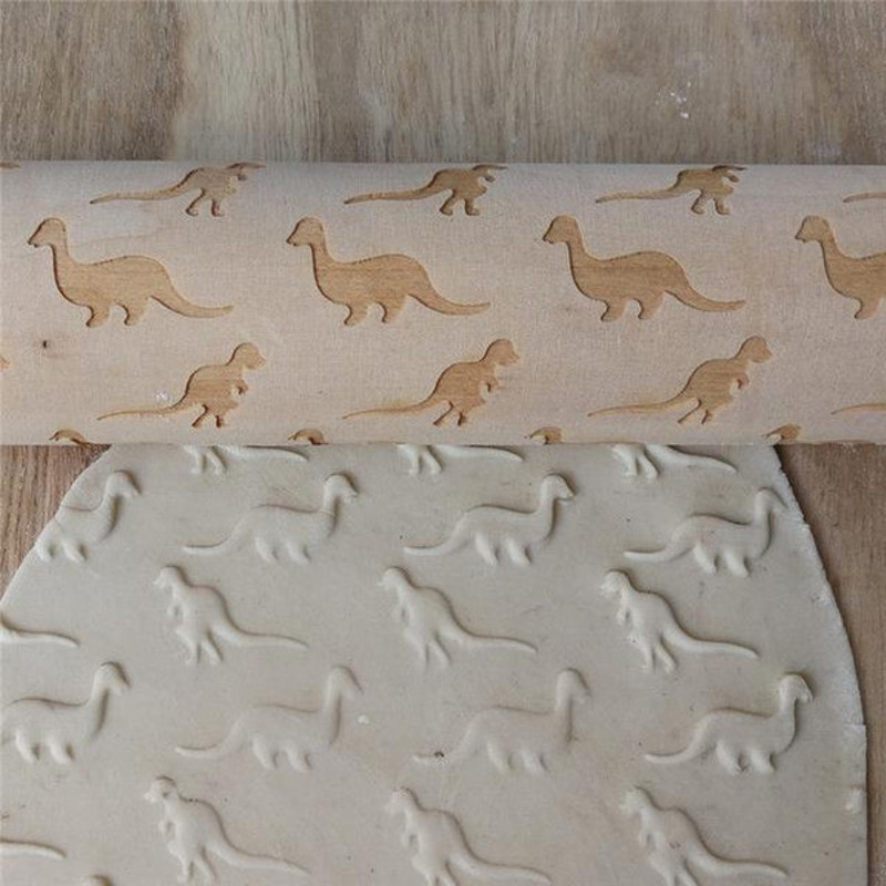 Pet Lover 3D Rolling Pin Dino Pattern