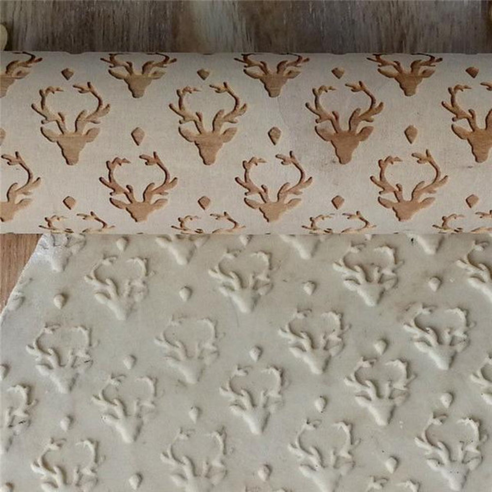 Pet Lover 3D Rolling Pin Elk Pattern