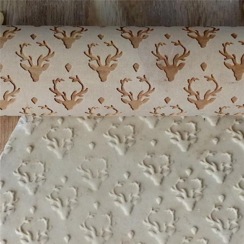 Pet Lover 3D Rolling Pin Elk Pattern