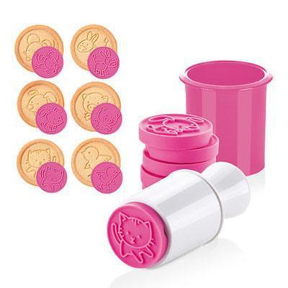 Christmas Cookie Cutter & Stamper Mold Rose Red