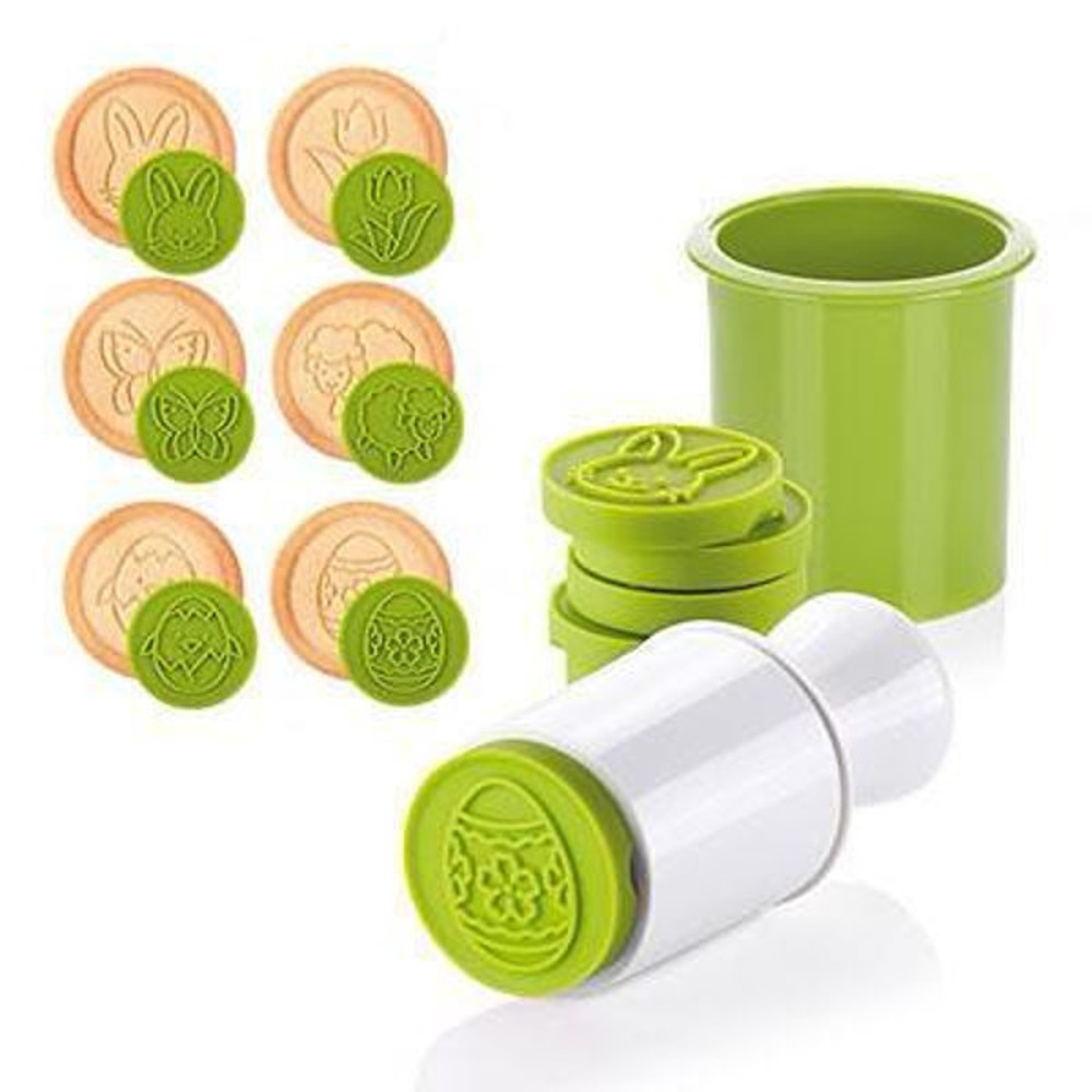 Christmas Cookie Cutter & Stamper Mold Green