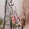 Healing Quartz Water Bottle with Gemstone Center Stainless Steel Natural Crystal Energy Cup