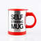 Self-Stirring Coffee Mug Red