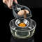 Stainless Steel 2in1 Egg Opener  Raw Egg Separator  Handheld Simple Eggshell Cutter