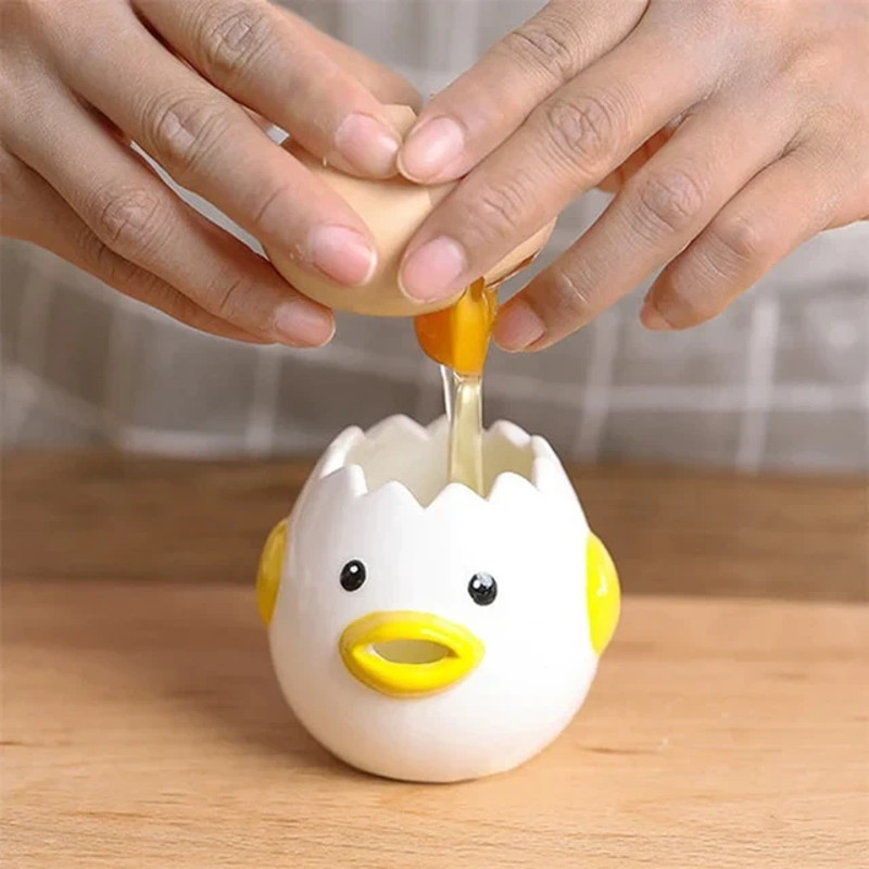 Ceramic Egg Separator  Egg Yolk White Separator  Egg Filter Splitter for Bakers  Home Cooks