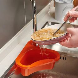 elegant kitchen solution - adorable swan-shaped sink drain basket rack, durable and easy to install