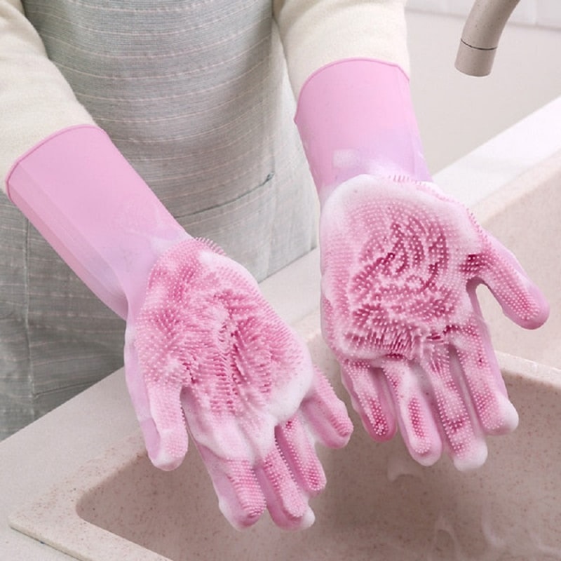 Revolutionary BPA-Free Magic Dishwashing Gloves – Ultra-Soft, Highly Flexible Silicone, Protects Skin During Cleaning 4