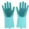 Revolutionary BPA-Free Magic Dishwashing Gloves – Ultra-Soft, Highly Flexible Silicone, Protects Skin During Cleaning blue