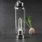 Healing Natural Quartz Water Bottle – Elegant Glass and Stainless Steel, Enhances Well-Being, Hand Wash Only clear quartz