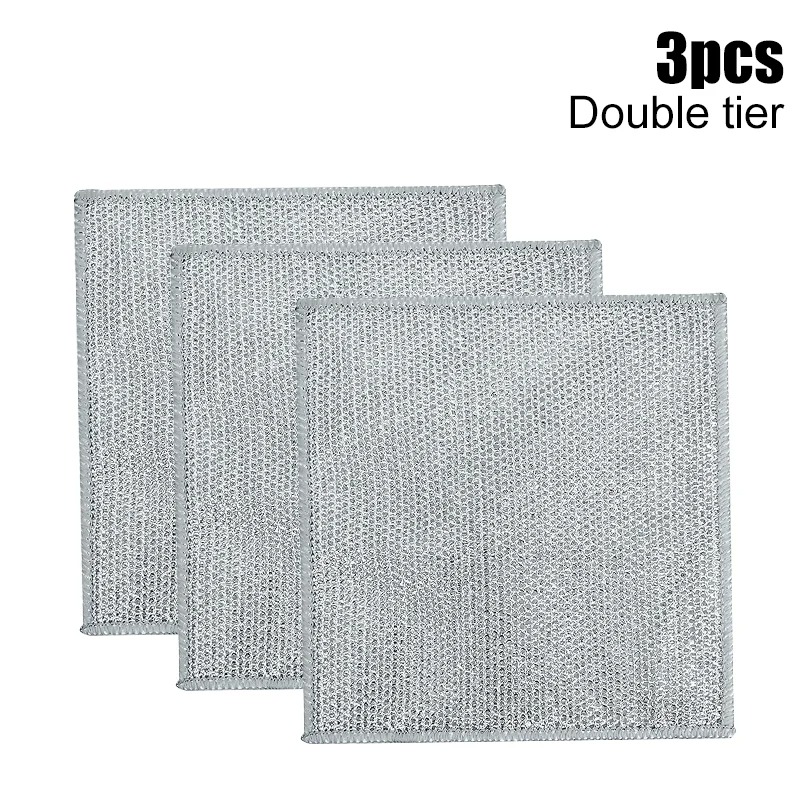 Double Stainless Steel Scrubber 3pc