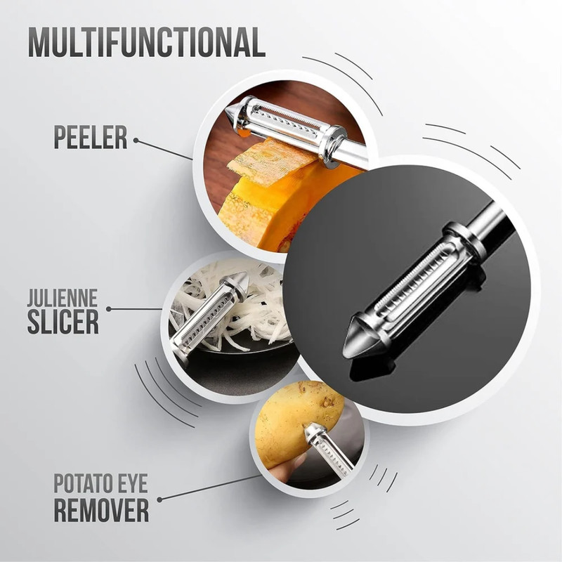 Stainless steel Multifunctional Veggie Peeler.png
