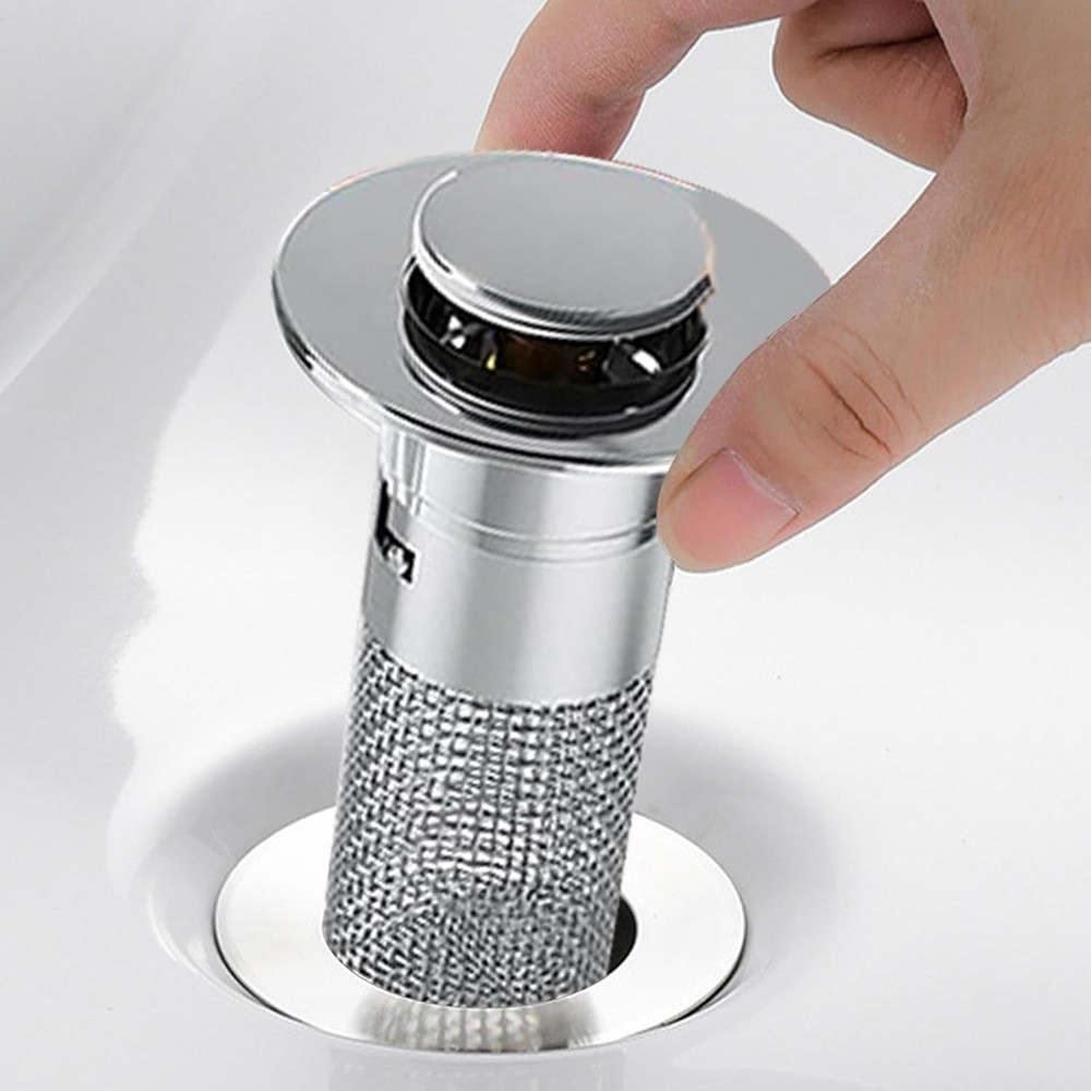 Universal PressType Sink Plug With OdorProof Stainless Steel Core 1