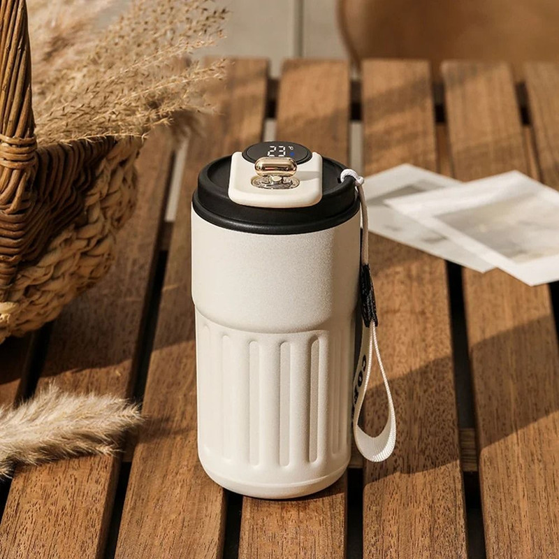 Smart LED Thermos Bottle  Digital Temperature Coffee Mug  316 Stainless Steel Vacuum Insulated Port 6