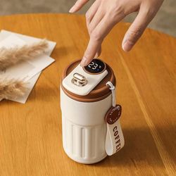 smart led thermos bottle | digital temperature coffee mug | 316 stainless steel vacuum insulated portable cup