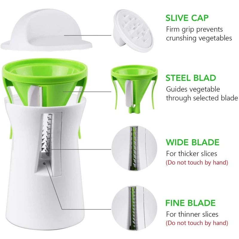 Heavy Duty Spiralizer Vegetable Slicer  Zucchini Pasta Maker 7