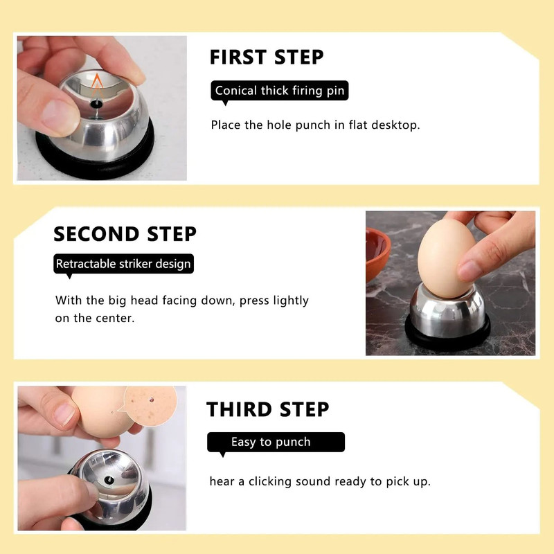 Premium Stainless Steel Egg Piercer Easy Hole Puncher For Perfect Boiled Eggs 4