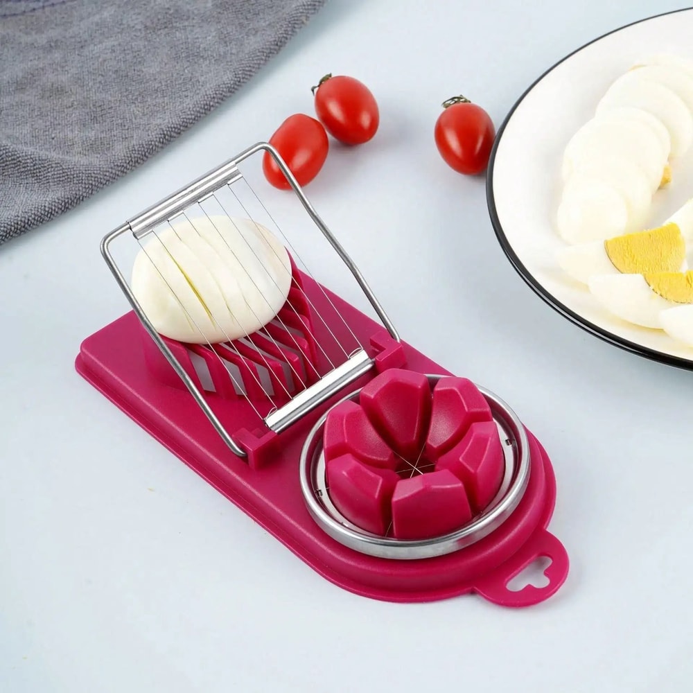 Durable and Hygienic Egg Slicer with Dual Designs