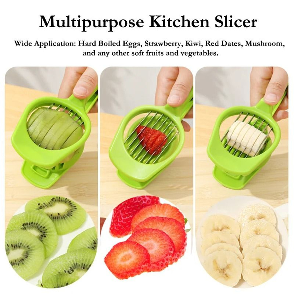 Premium Stainless Steel Egg Slicer  MultiFunction Kitchen Cutter 8