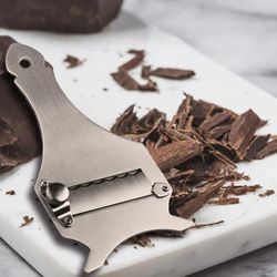 durable stainless steel cheese, chocolate, garlic, & truffle slicer