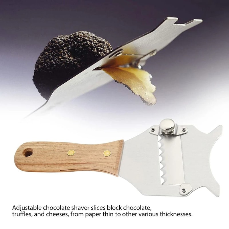 Adjustable Truffle Slicer Shaver Stainless Steel Cutter With Wooden Handle 4