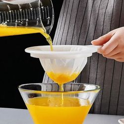premium reusable nylon filter bag for soy milk, coffee, tea & more – fine mesh strainer with non-slip handle