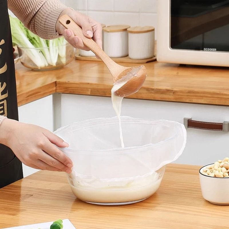 Reusable Nylon Filter Net Bag Fine Mesh Kitchen Tool For Coffee Milk Soymilk More 2