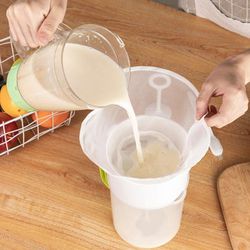 reusable nylon filter net bag – fine mesh kitchen tool for coffee, milk, soymilk & more