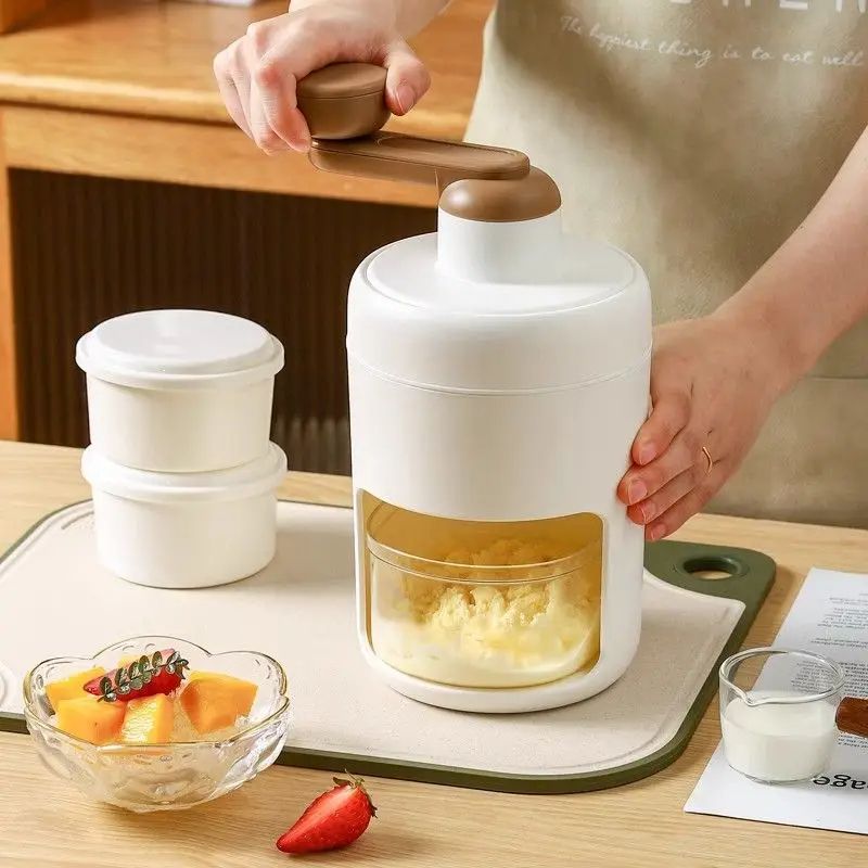 Manual Ice Crusher Mini Portable Ice Shaver HandCranked Smoothie Maker For Shaved Ice And Ice Mak 0