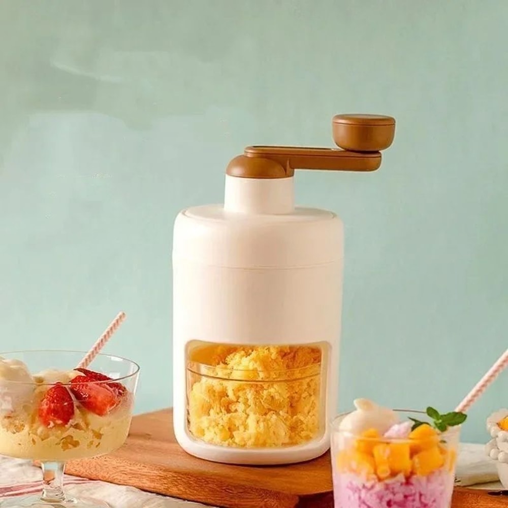 Manual Ice Crusher Mini Portable Ice Shaver HandCranked Smoothie Maker For Shaved Ice And Ice Mak 4