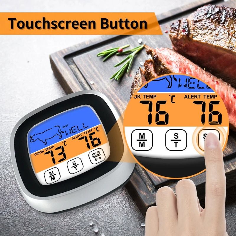 Digital meat thermometer for cooking