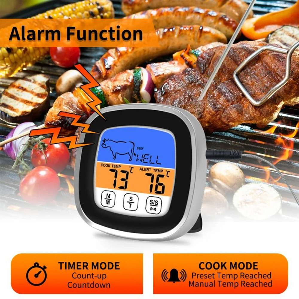 Digital cooking thermometer with probe