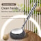 Long handle stainless steel scrubber