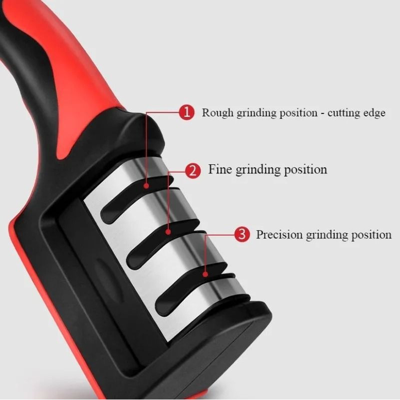 Multifunctional Knife Sharpener  3  4 Segment Handheld Stone For Fast Kitchen Sharpening 5