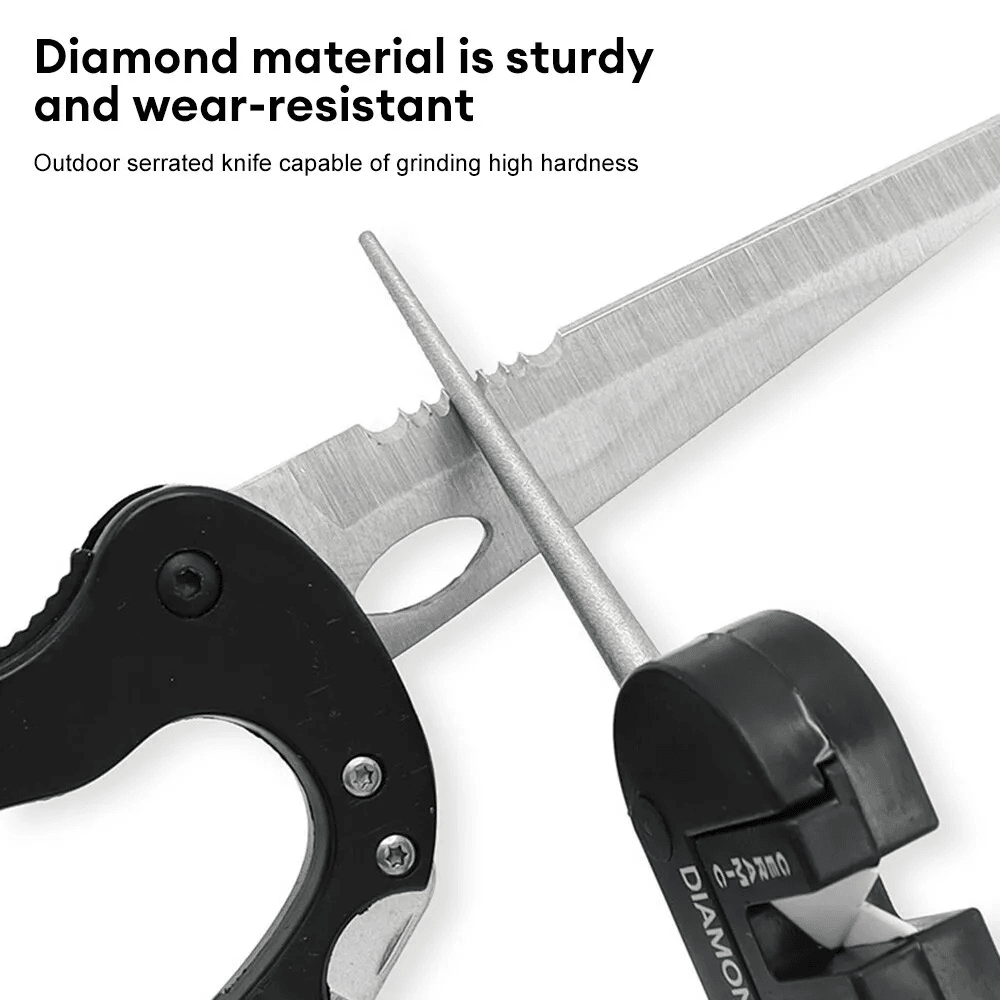4in1 Portable Knife Sharpener Tungsten Ceramic Carbide Keychain Tool For Outdoor Use 5
