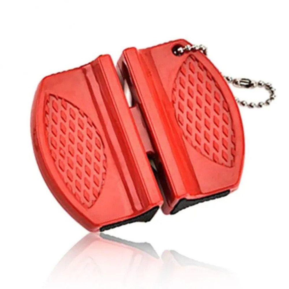 Portable 2Stage Handheld Knife Sharpener  MultiFunction Tool With NonSlip Base For Kitchen  Camping 7