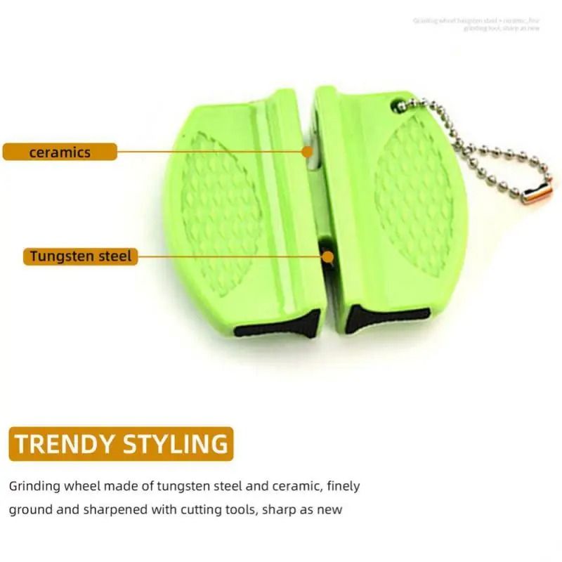 Portable 2Stage Handheld Knife Sharpener  MultiFunction Tool With NonSlip Base For Kitchen  Camping 4