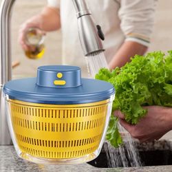 multifunctional rechargeable salad spinner – 3l electric vegetable & fruit washer