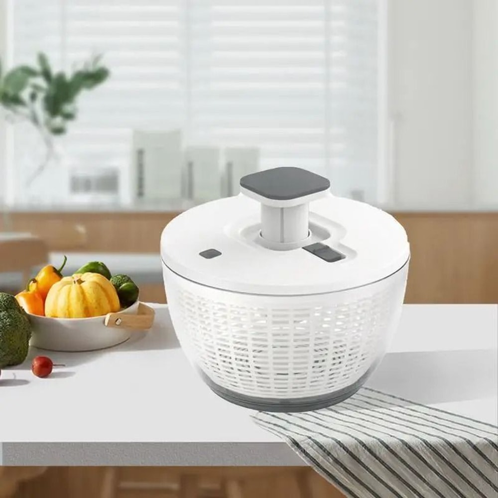 Durable ABS Salad Spinner Effortless Vegetable Washing Drying 2