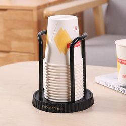 minimalist paper cup holder – multifunctional disposable cup storage rack for home and office