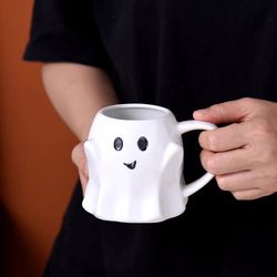 ghost elf 3d creative cute ceramic mug – 450ml cartoon coffee cup for home or office