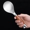 Buy Stainless Steel NonStick Rice Spoon with Upright Wooden Handle