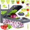 Multifunctional Vegetable Chopper Handle Food Grate Slicer Dicer for Effortless Kitchen Prep