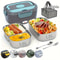 Portable Electric Lunch Box 15L 60W HOMEFISH Food Warmer With LeakProof 304 Stainless Steel Liner F 0