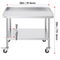 VEVOR Stainless Steel Work Table Commercial Food Prep Worktable W 4 Wheels Heavy Duty Prep Worktabl 8