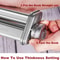 Adjustable Pasta Attachment for KitchenAid Mixer, Stainless Steel Noodle Fit-All Accessory