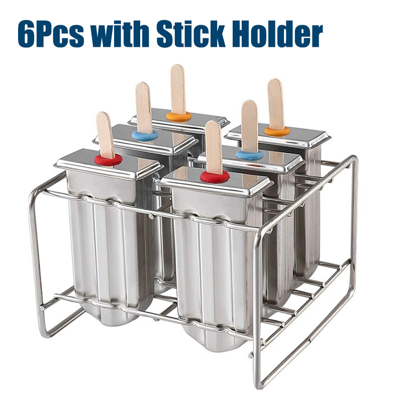 Stainless Steel Popsicle Mold Rack Ice Lolly Mold, Durable Frozen Lolly Popsicle Maker for Homemade Ice Cream Treats