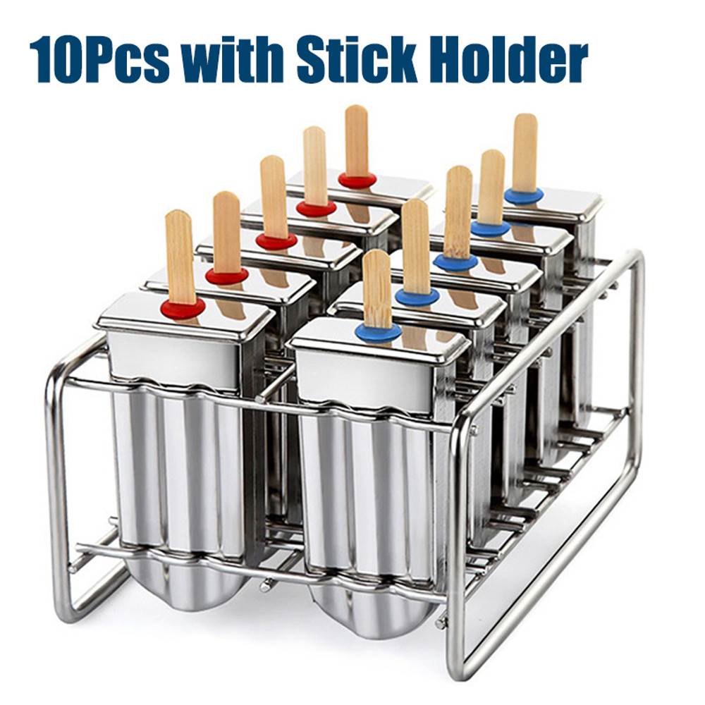 Stainless Steel Popsicle Mold Rack Ice Lolly Mold, Durable Frozen Lolly Popsicle Maker for Homemade Ice Cream Treats